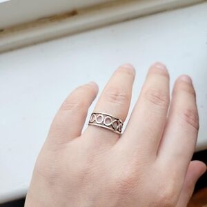 Classic Dainty Silver Infinity Ring Band & Toe Ring